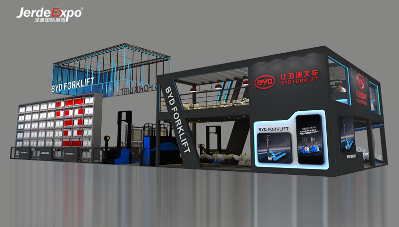 比亞迪叉車展會(huì)布置效果 比亞迪叉車展會(huì)布置效果